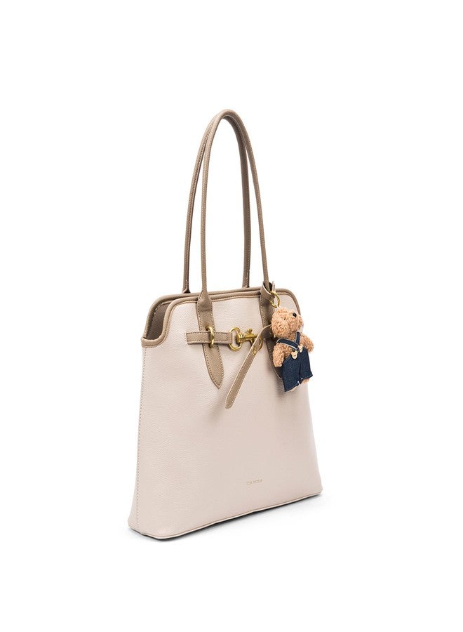 Lino Perros Avril Ivory Beige Tote Bag - Image 2
